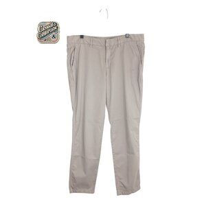 Sundance Women’s Chino Pants Size 12 Elastic Waist Gray Stretch Cotton Casual